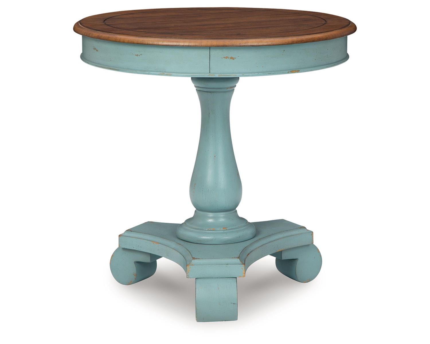 Signature Design by Ashley Casual Mirimyn Accent Table  Teal/Brown