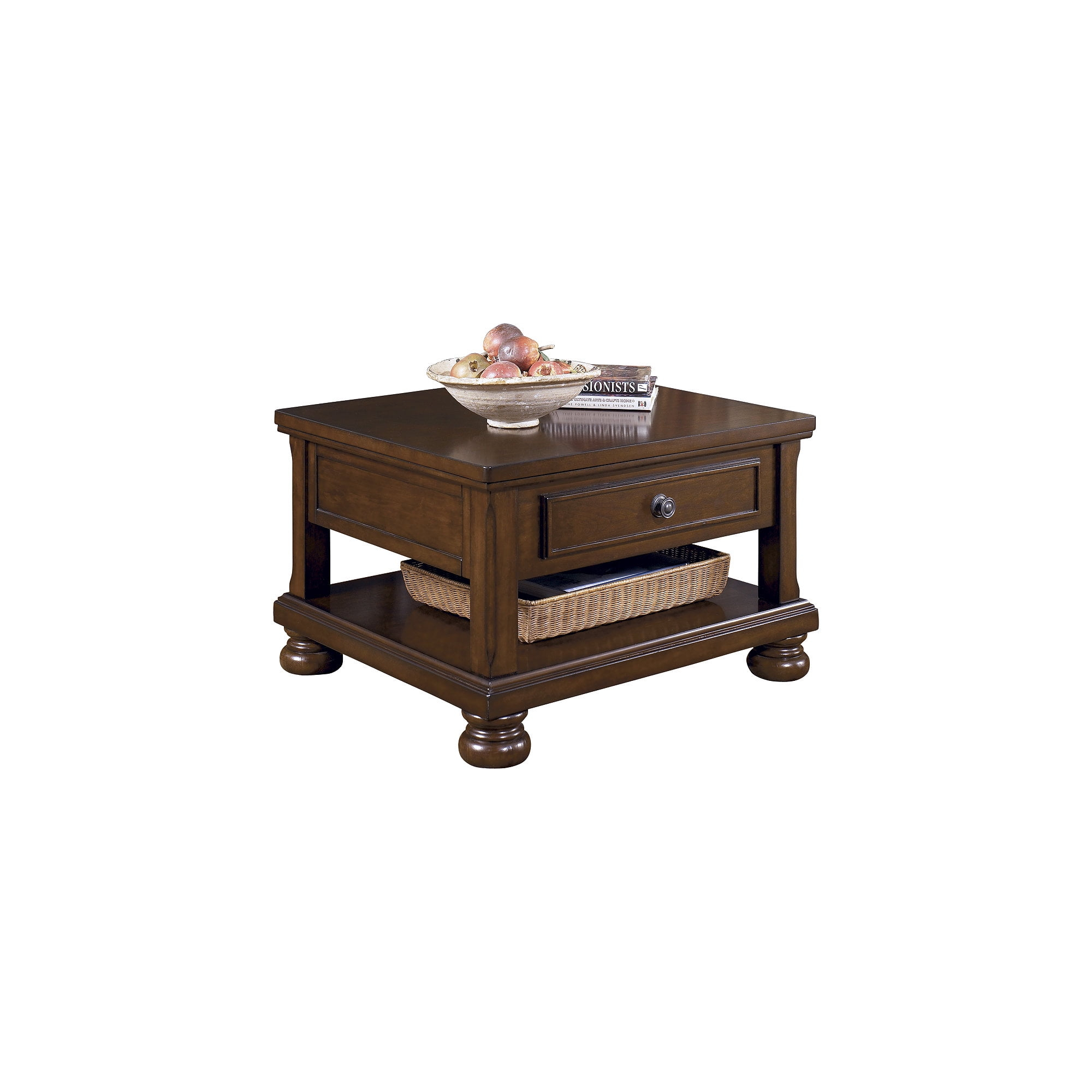 Signature Design by Ashley Casual Porter Coffee Table with Lift Top Rustic Brown