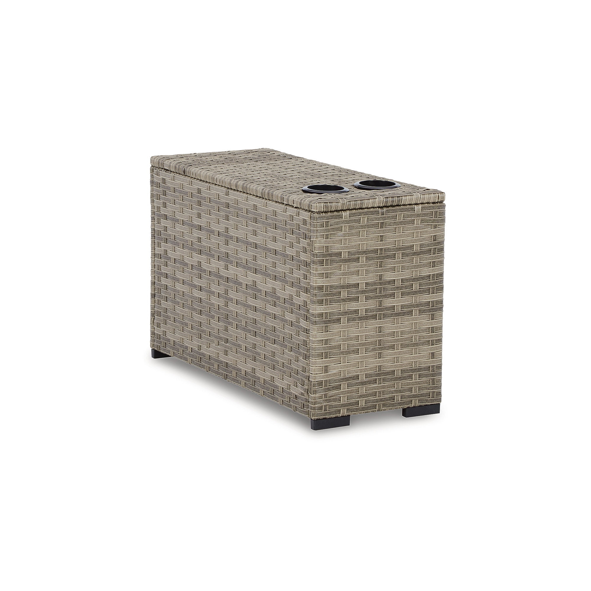 Signature Design by Ashley Contemporary Calworth Outdoor Console, Beige