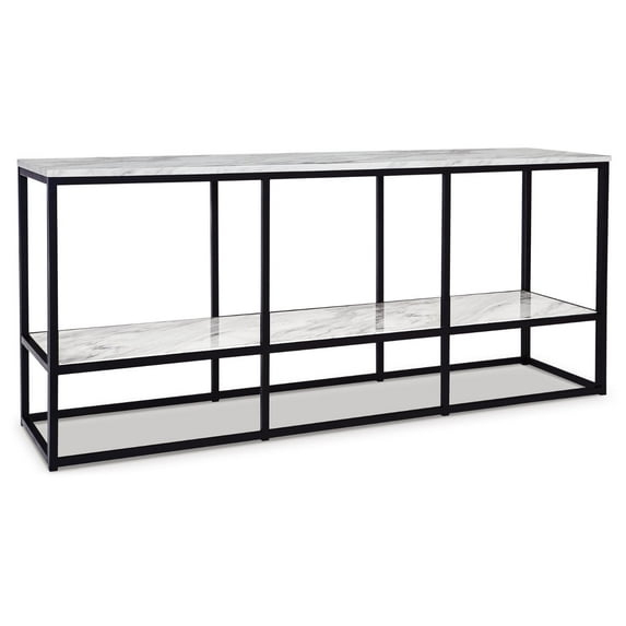Signature Design by Ashley Contemporary Donnesta 65" TV Stand  Gray/Black