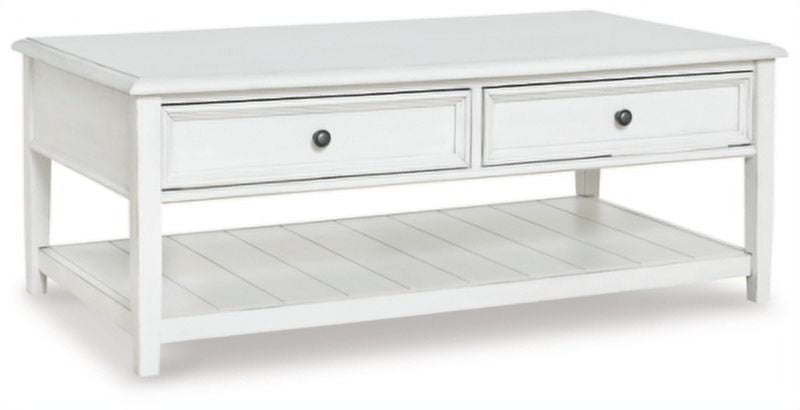 Signature Design by Ashley Contemporary Kanwyn Coffee Table, Whitewash