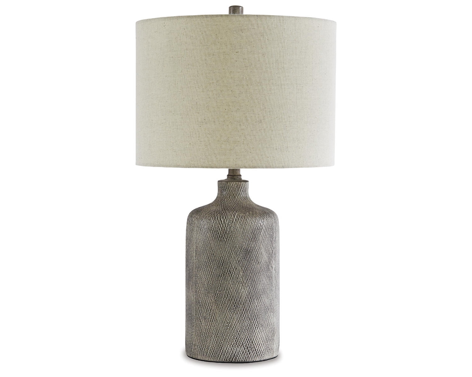 Signature Design by Ashley Linus Table Lamp Antique Black: Ceramic Base, Polyester Shade, UL Listed, 3-Way Switch