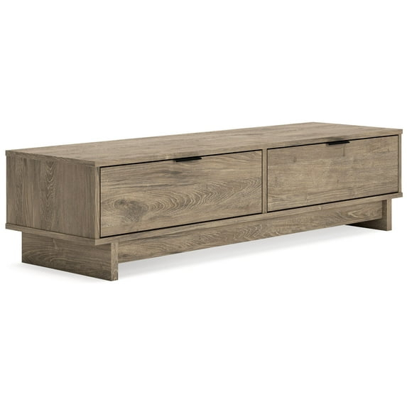 Signature Design by Ashley Contemporary Oliah Storage Bench  Natural