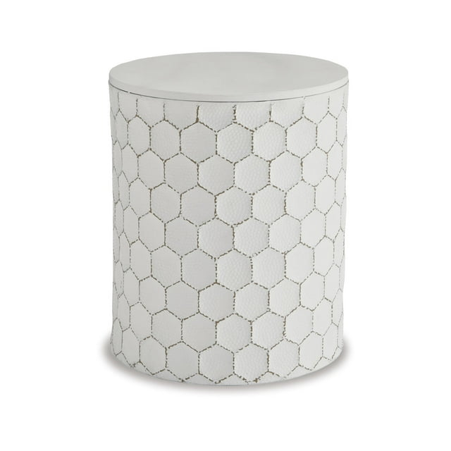 Signature Design by Ashley Contemporary Polly Stool  White