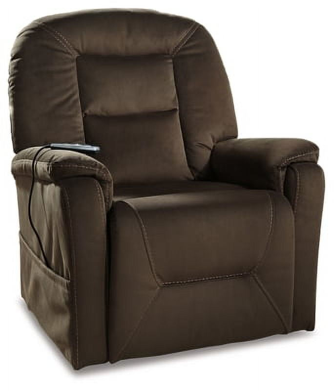 Signature Design by Ashley Contemporary Samir Power Lift Recliner  Coffee