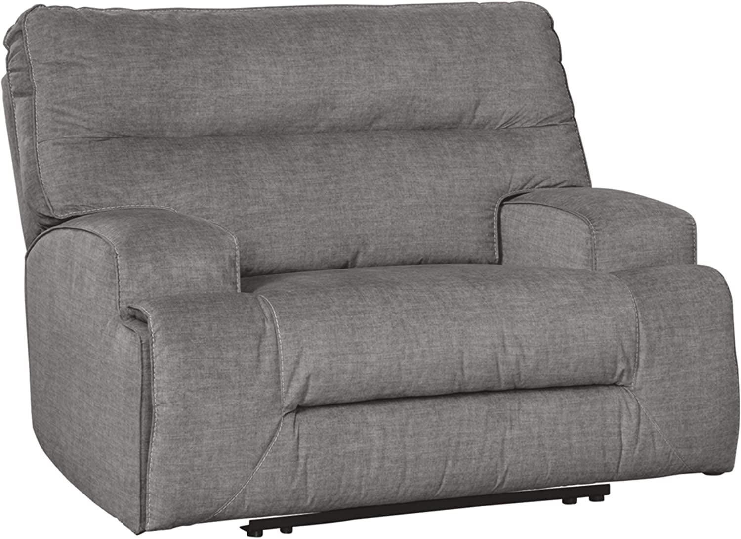 Signature Design by Ashley Coombs Wide Seat Recliner in Charcoal