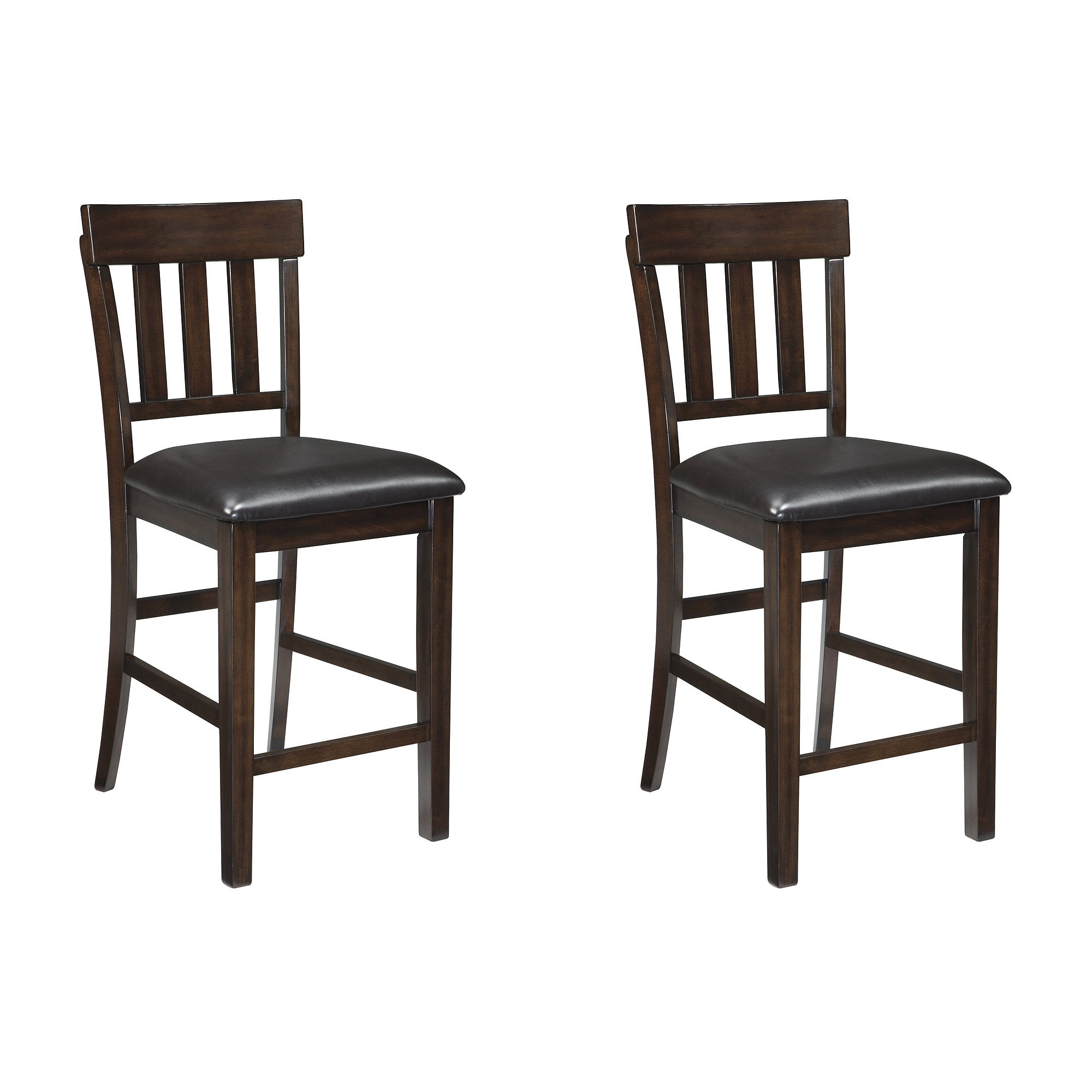 Signature Design by Ashley Haddigan Counter Height Upholstered Barstool, Set of 2, Dark Brown
