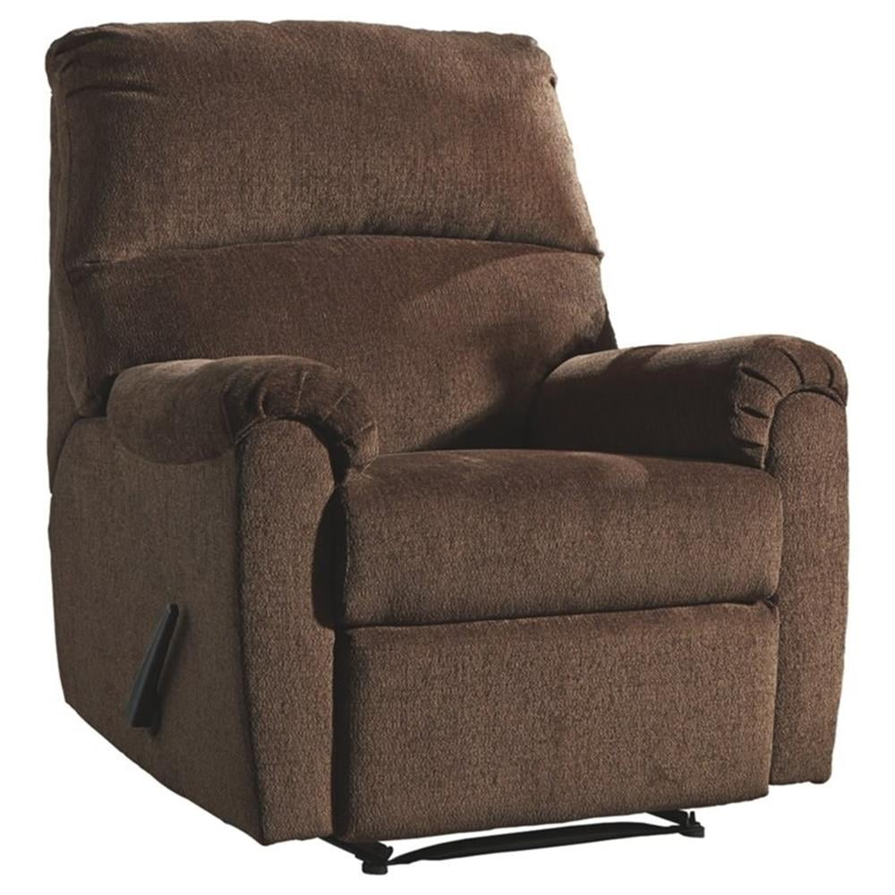 Signature Design by Ashley Nerviano Zero Wall Recliner in Chocolate