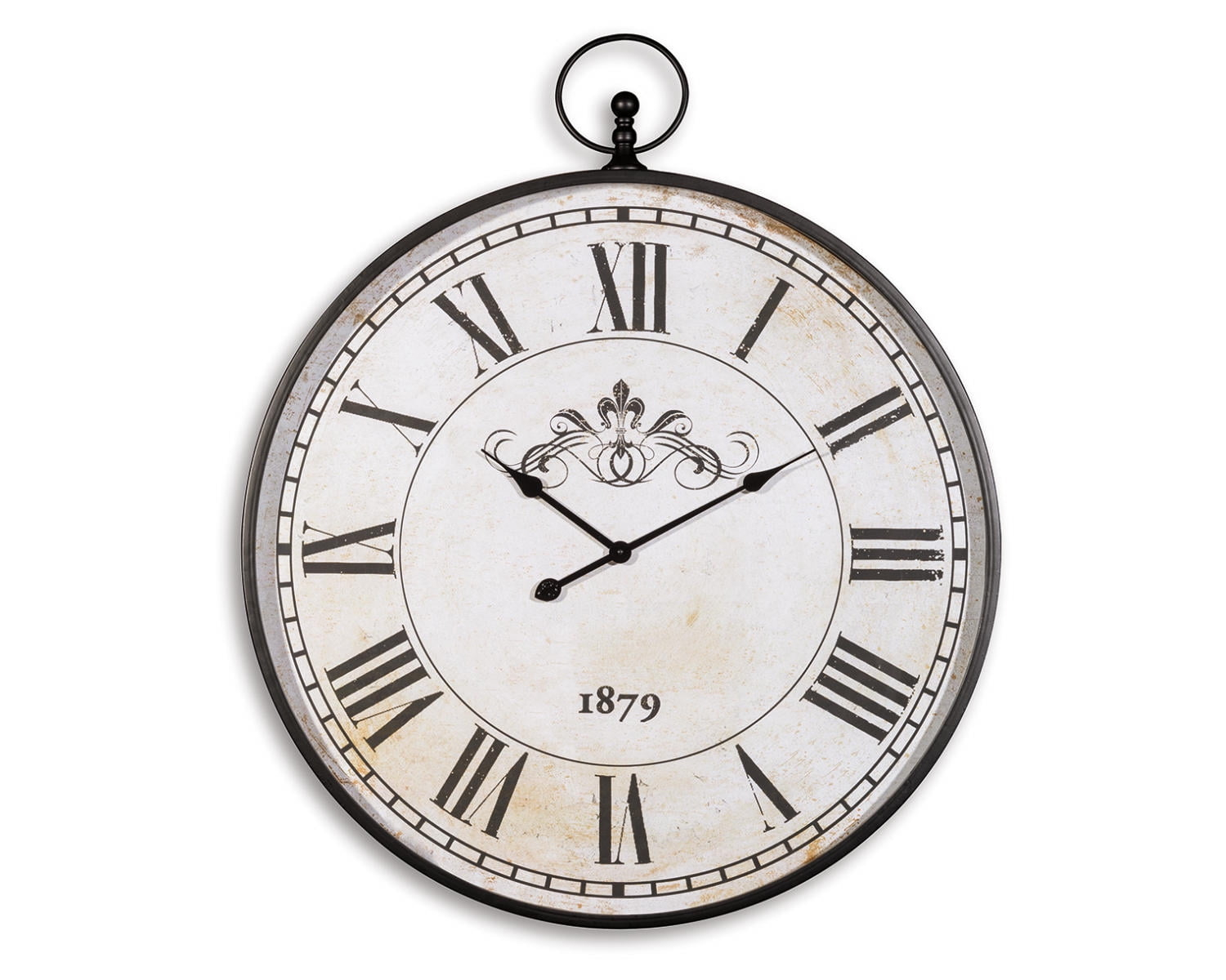Signature Design by Ashley Traditional Augustina Wall Clock  Antique Black