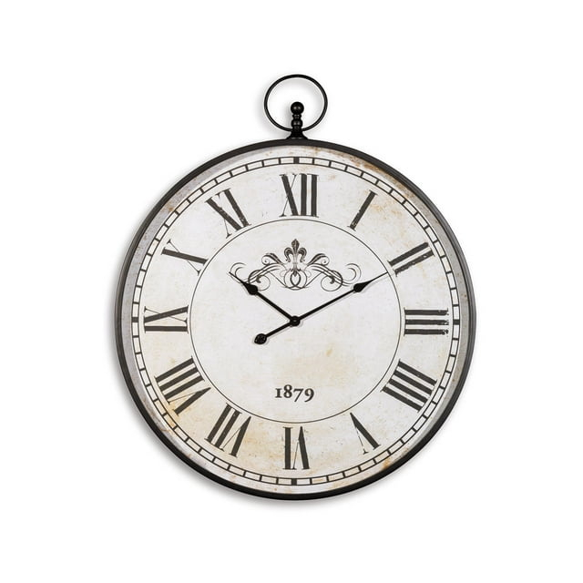 Signature Design by Ashley Traditional Augustina Wall Clock  Antique Black