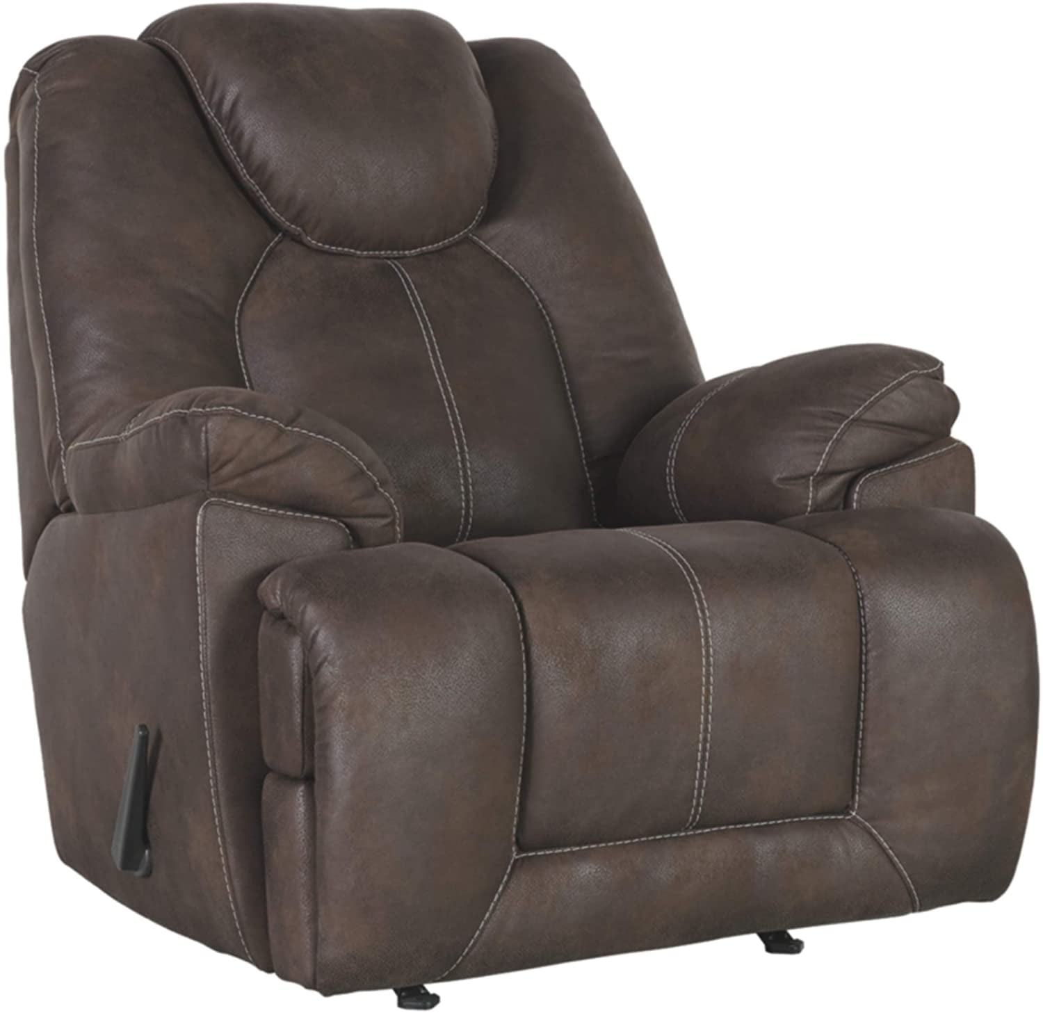 Signature Design by Ashley Warrior Fortress Rocker Recliner in Coffee