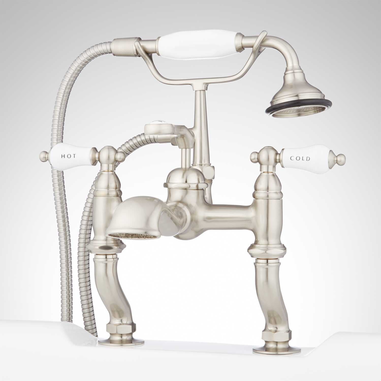 Signature Hardware 906537 Glenwood Deck Mounted Roman Tub Filler - Nickel