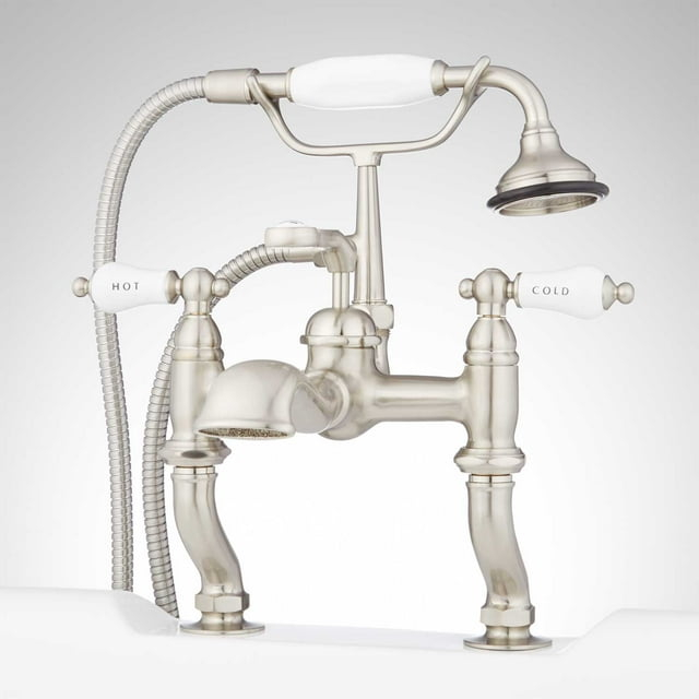 Signature Hardware 906537 Glenwood Deck Mounted Roman Tub Filler - Nickel