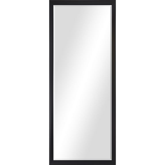 Signature Home Collection 80" Rectangular Beveled Wall Mirror with Black Foil Finish Frame