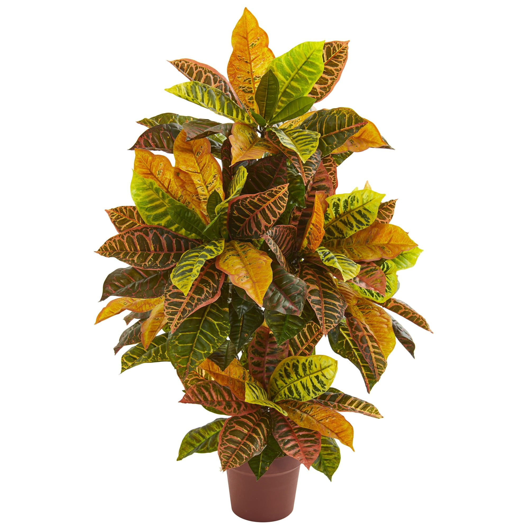 Nearly Natural 39-in Croton Artificial Plant (Real Touch)