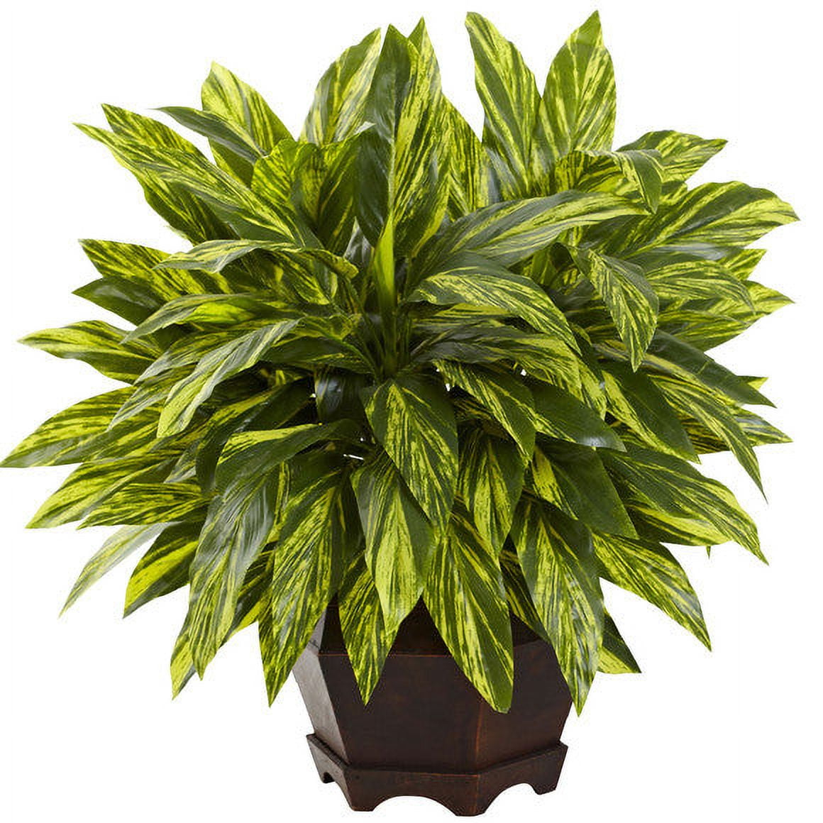Nearly Natural Tradescantia Artificial Plant with Black Hexagon Planter