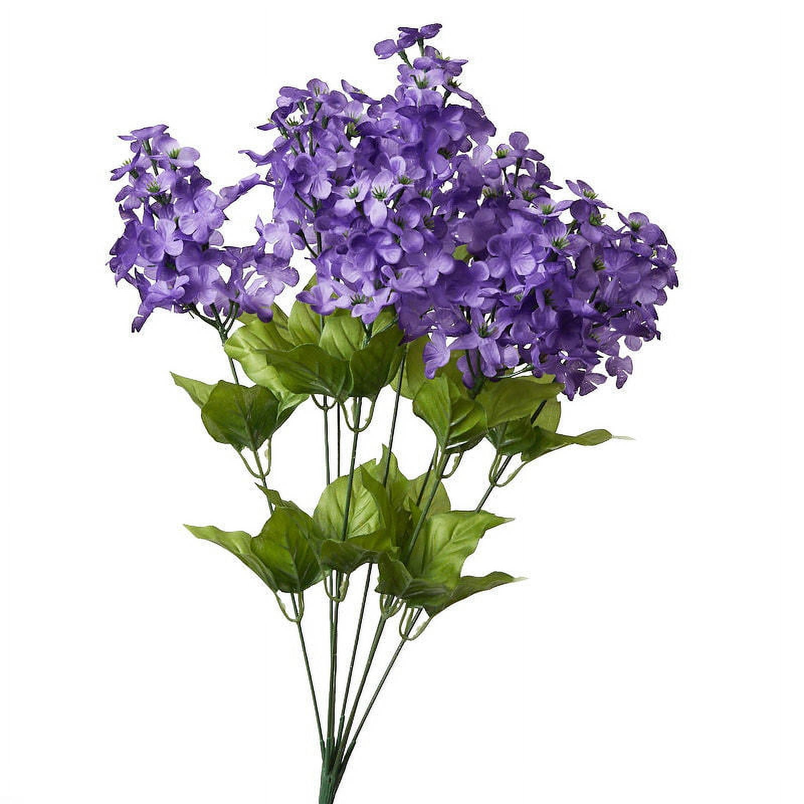 Silk Purple Lilac Bush - for Spring/Summer Decor & Flower Arrangements - Factory Direct Craft