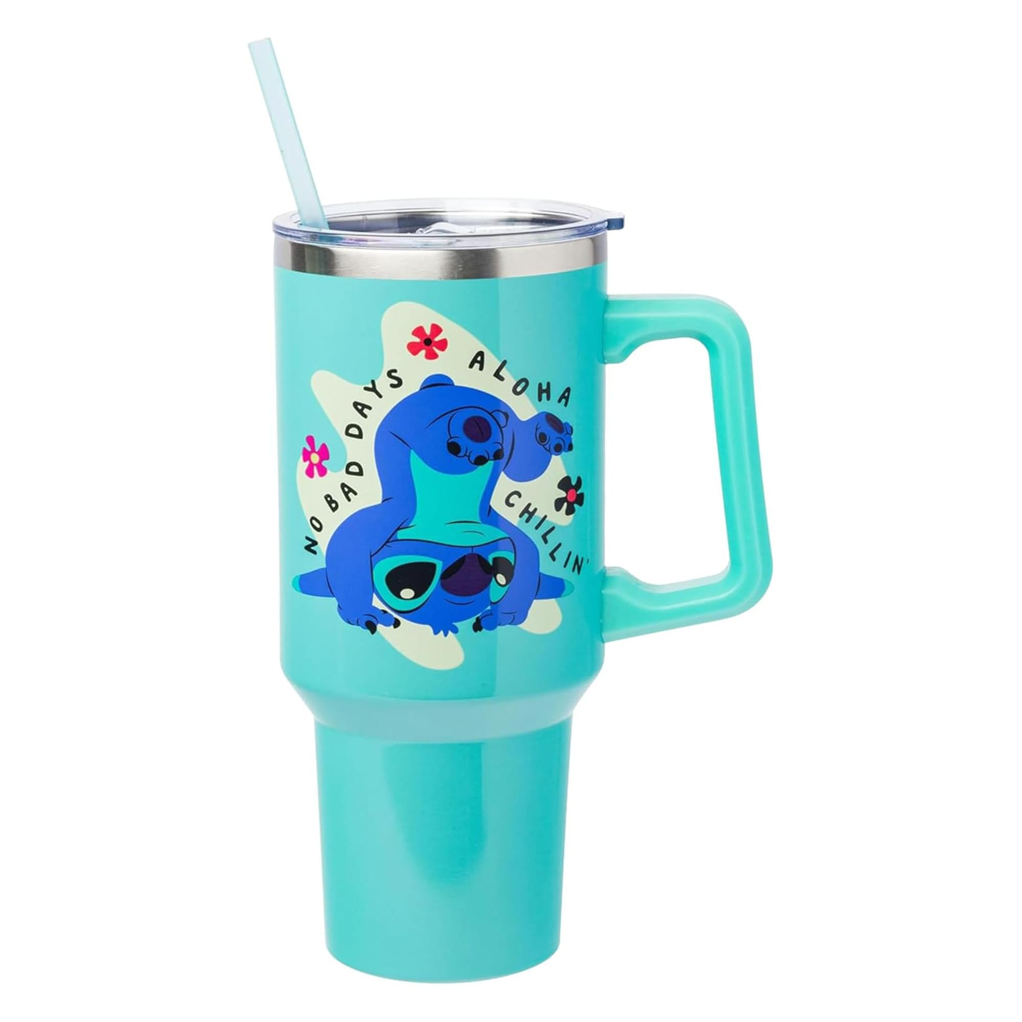 Silver Buffalo 40 oz Disney Lilo and Stitch Aloha Stainless Steel Tumbler