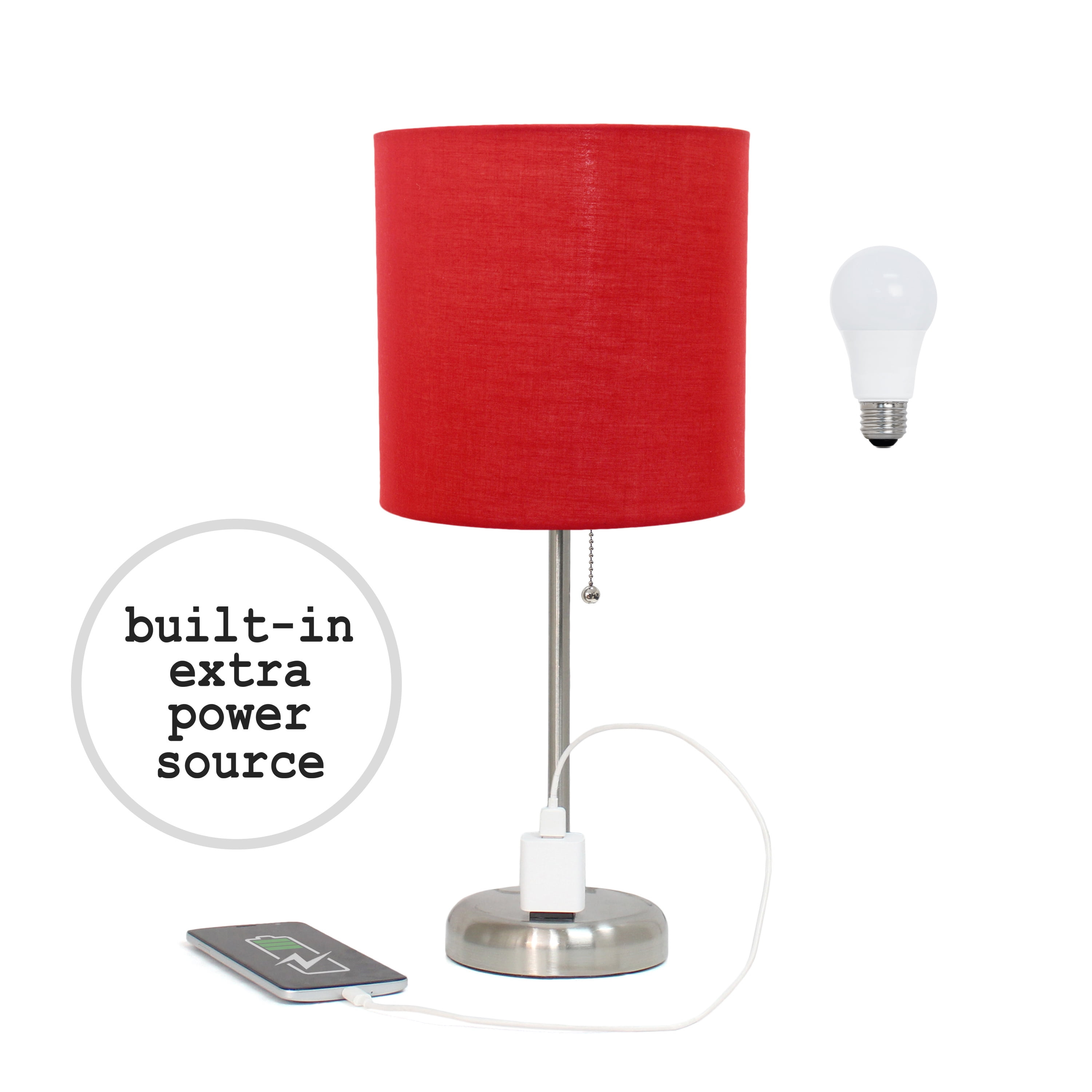 Simple Designs 19.5" Stick Table Desk Lamp