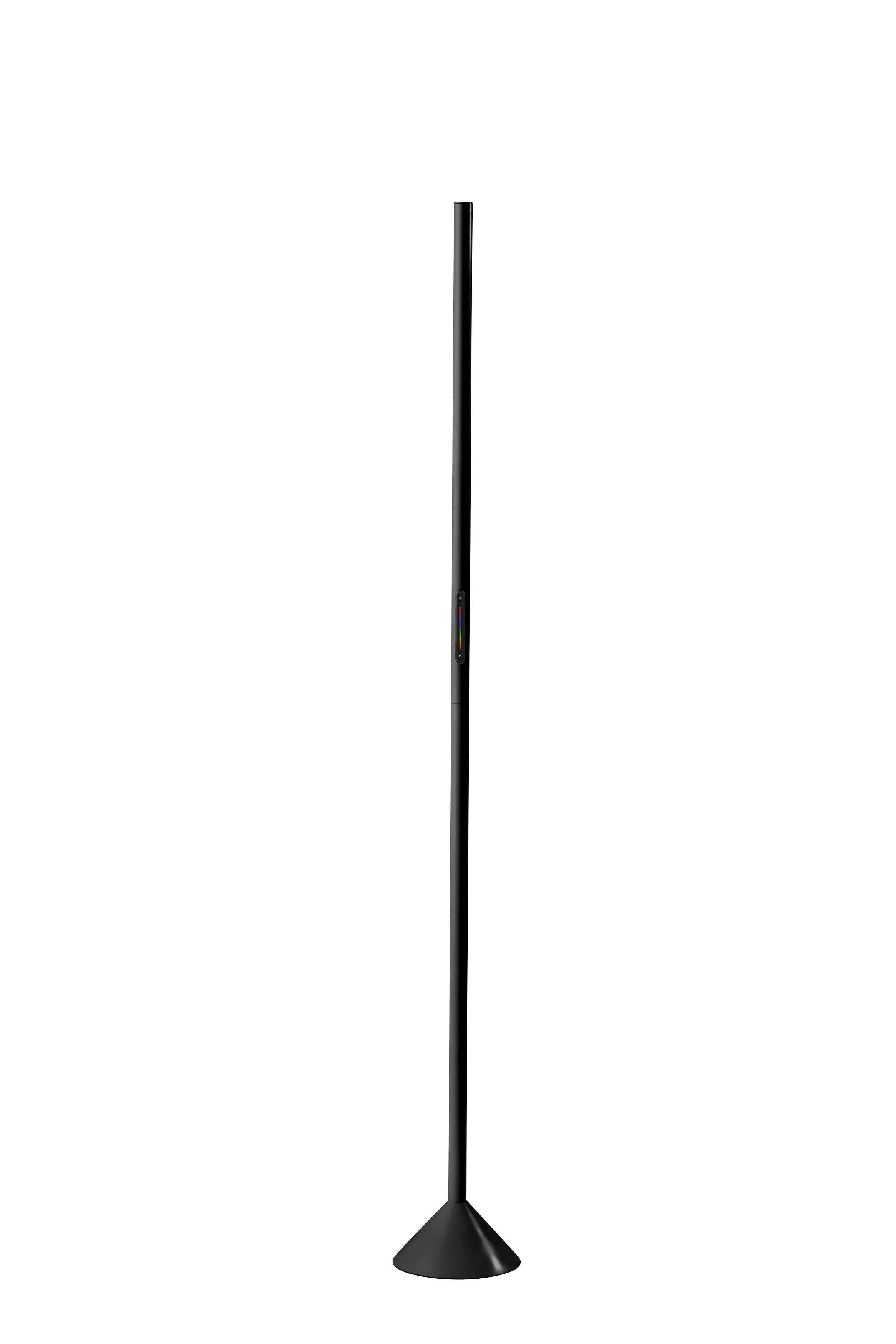 Simplee Adesso Cole LED Color Changing Wall Washer Floor Lamp, Matte Black, Plastic, Frosted Diffuser Shade