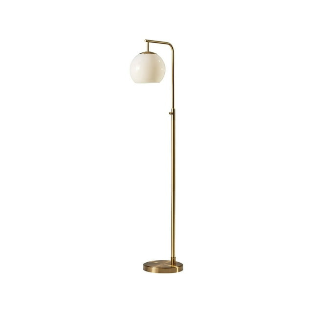Simplee Adesso Globe 60" Antique Brass Floor Lamp with Globe Shade (AF47013-21)