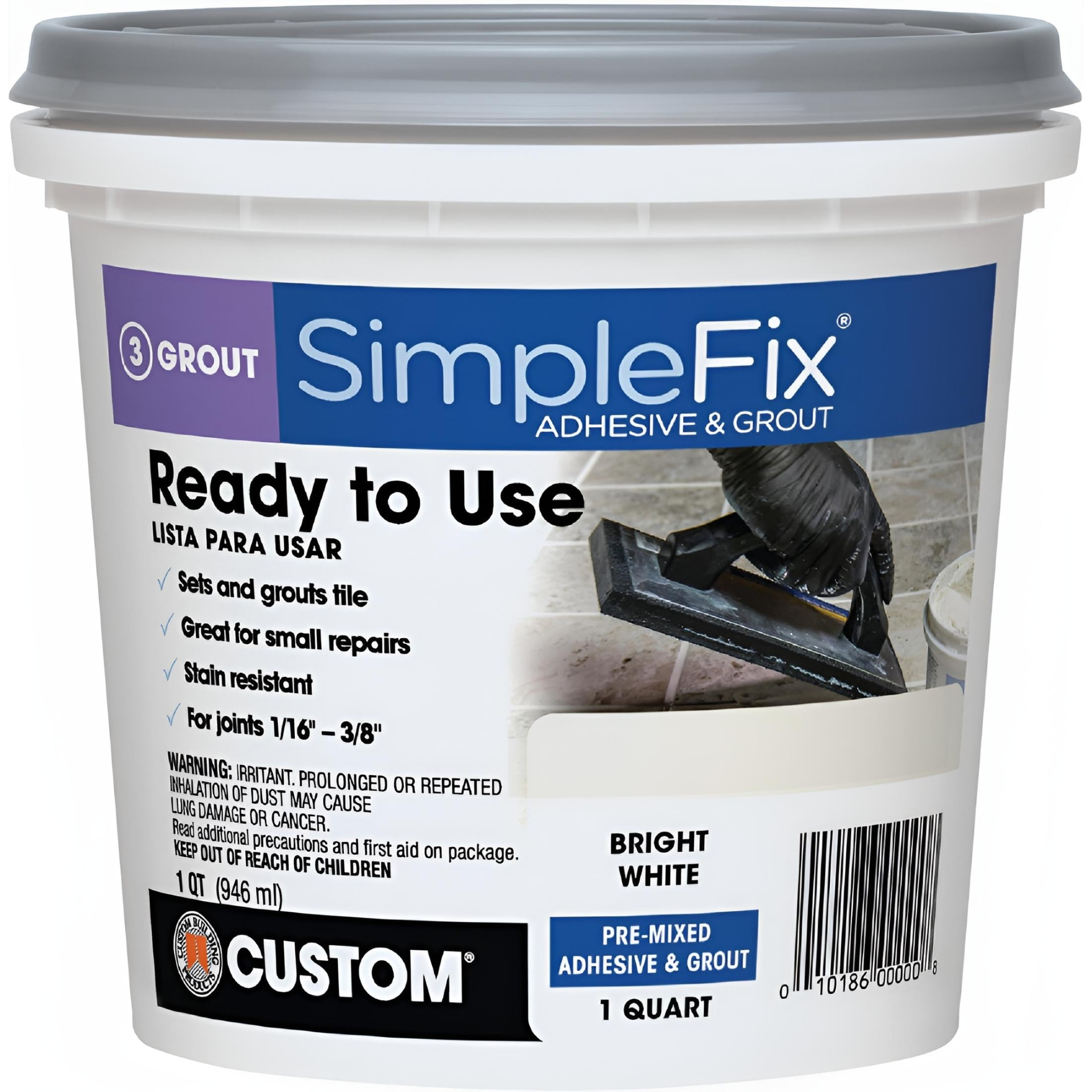 Custom Building Products SimpleFix Indoor White Grout 1 qt