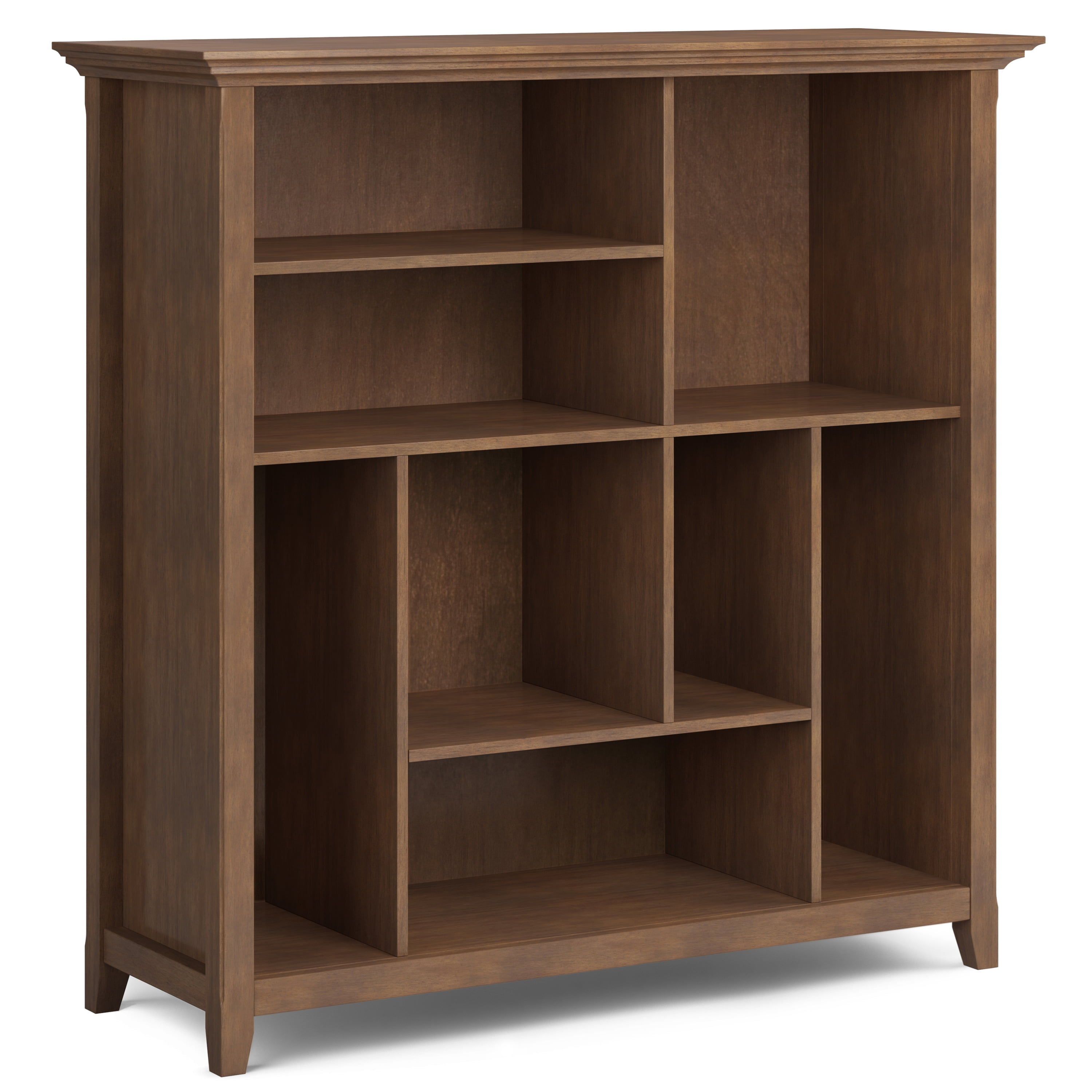 Simpli Home Multi Cube Bookcase And Storage Unit In Rustic Natural Aged Brown