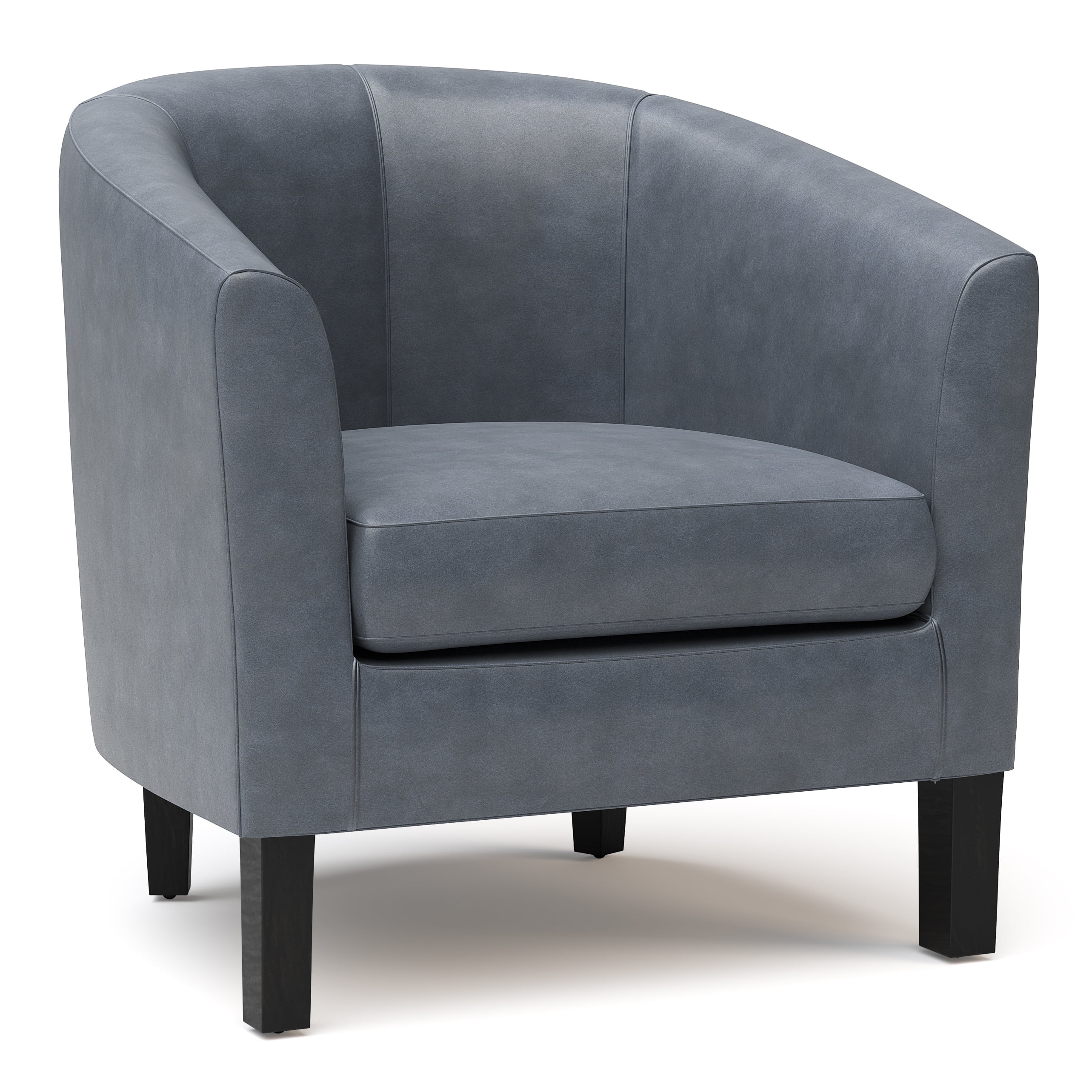 Austin 30 inch Wide Contemporary Tub Chair in Stone Grey Vegan Faux Leather