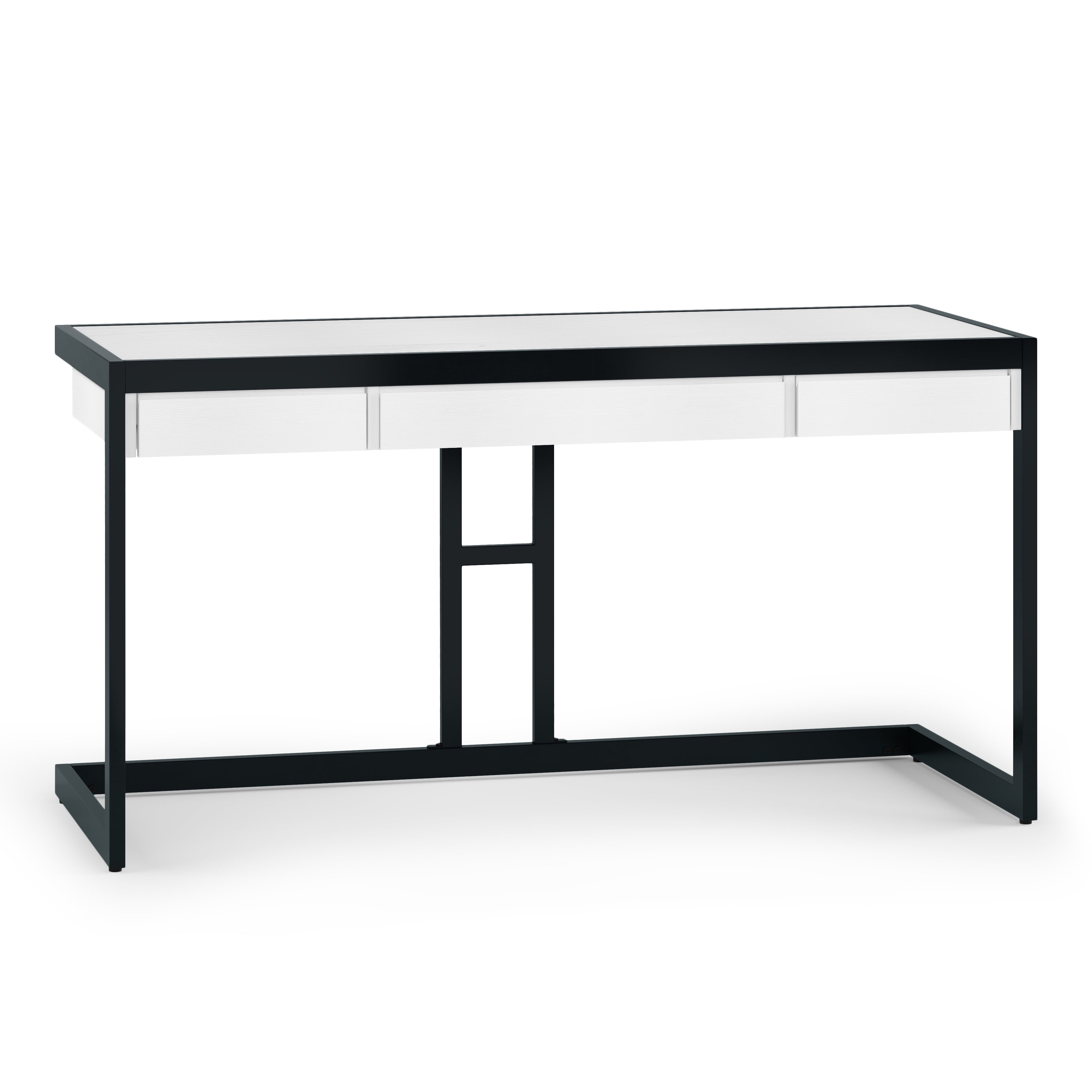 Simpli Home Erina SOLID ACACIA WOOD 60" Desk in Distressed White
