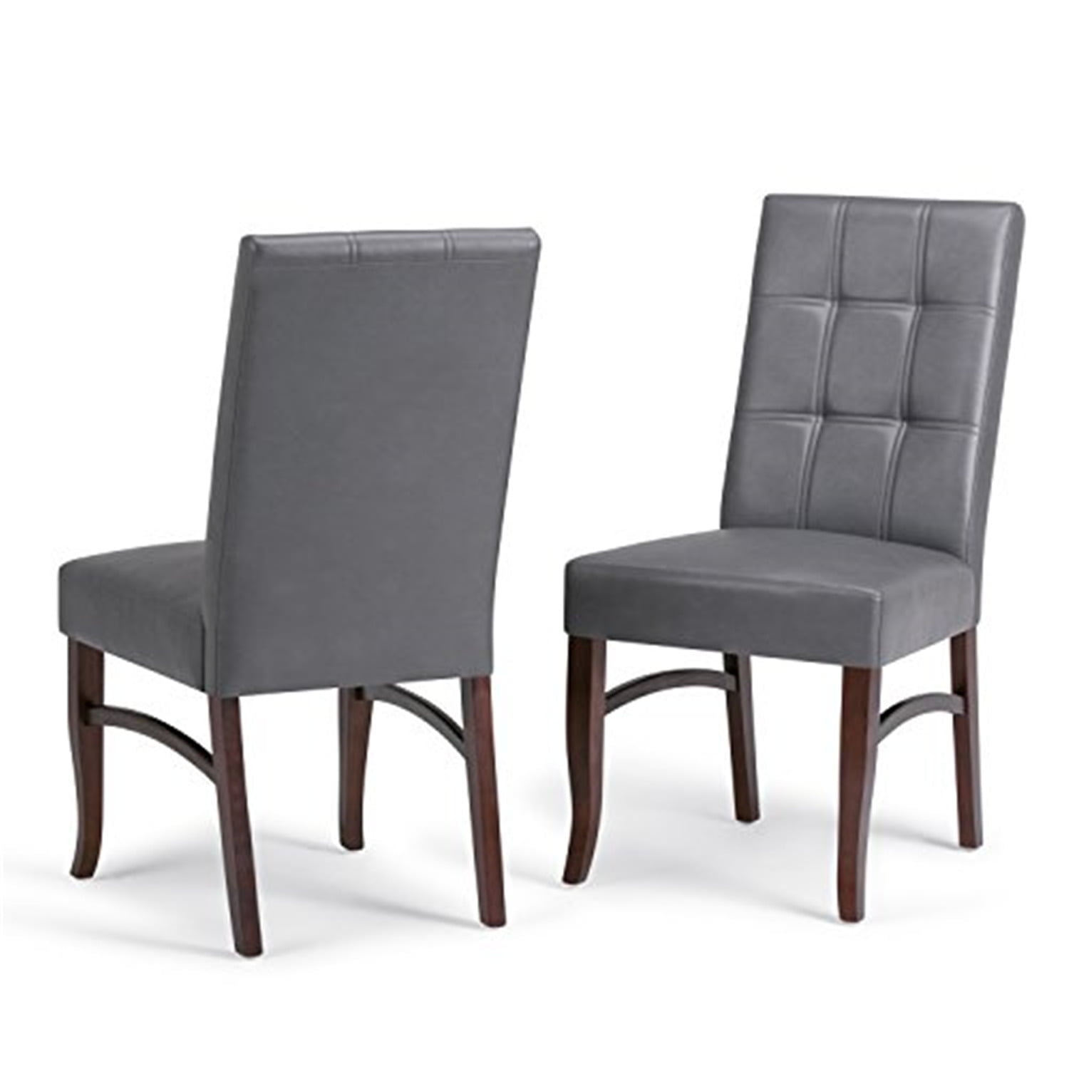 Simpli Home Ezra Dining Chair (Set of 2) in Stone Grey