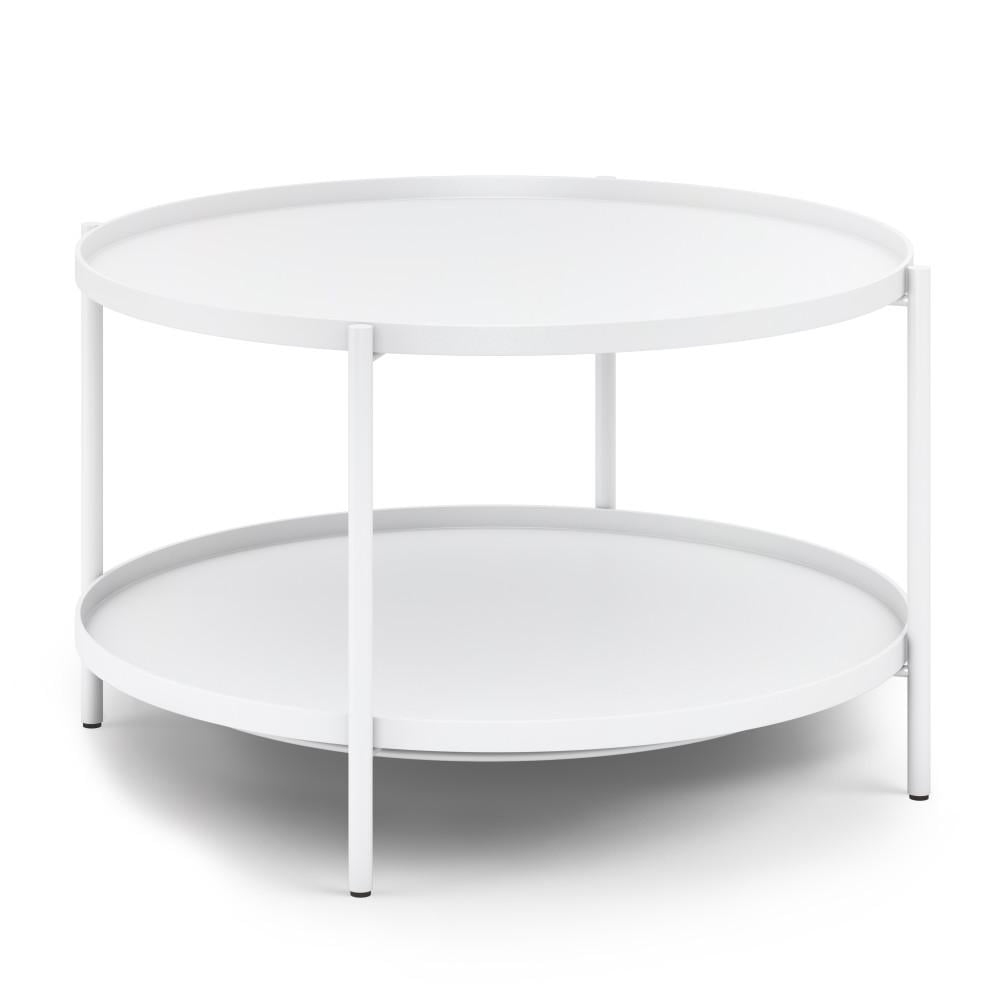 Simpli Home Monet Industrial 32 " Metal Metal Coffee Table in Black