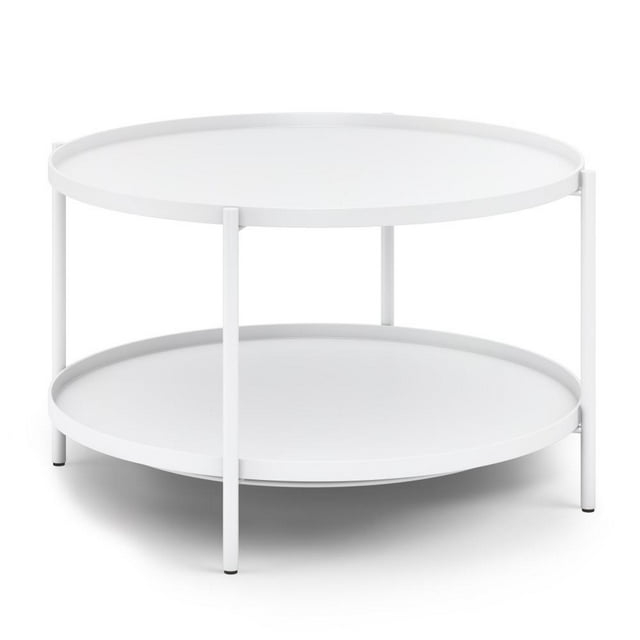 Simpli Home Monet Industrial 32 " Metal Metal Coffee Table in Black