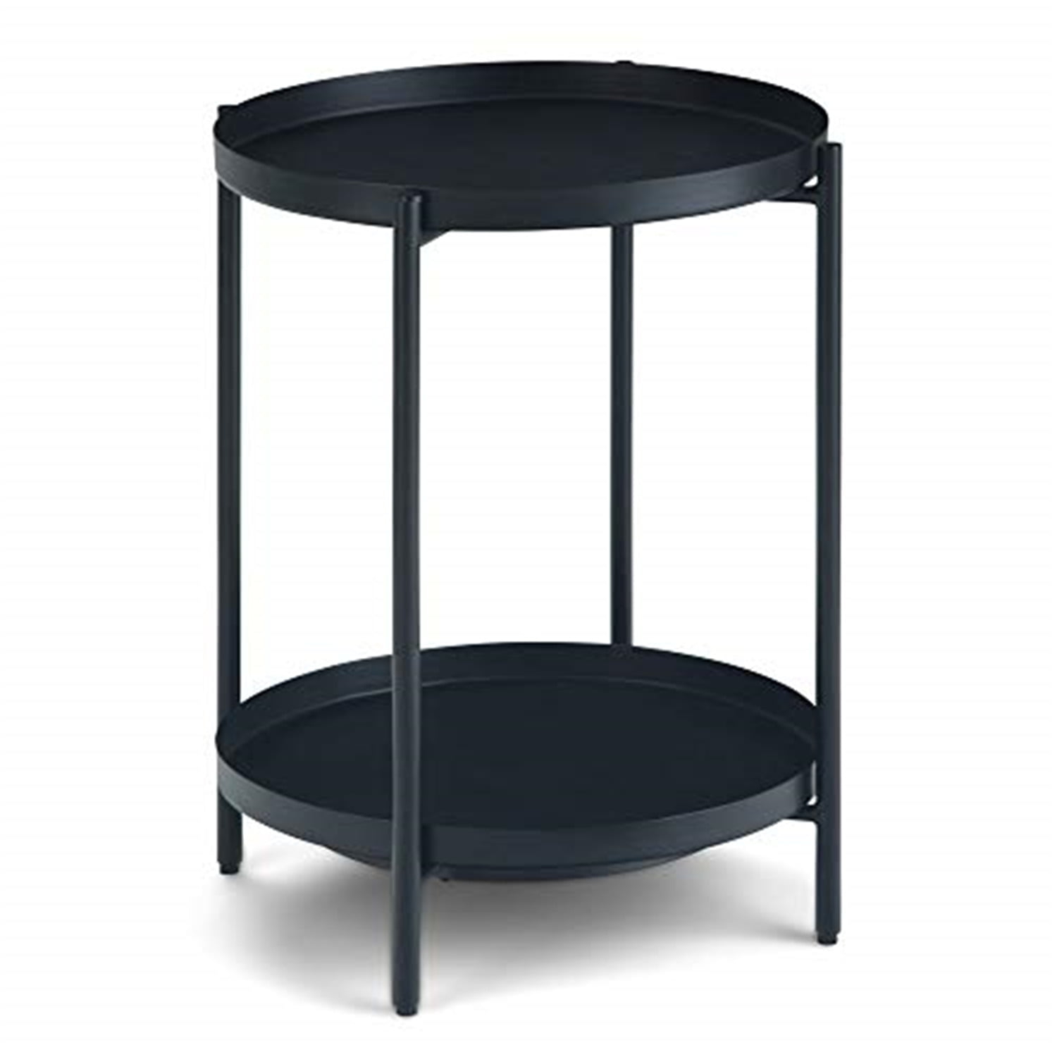 Simpli Home Monet Industrial 17 " Metal Metal End Table in Black