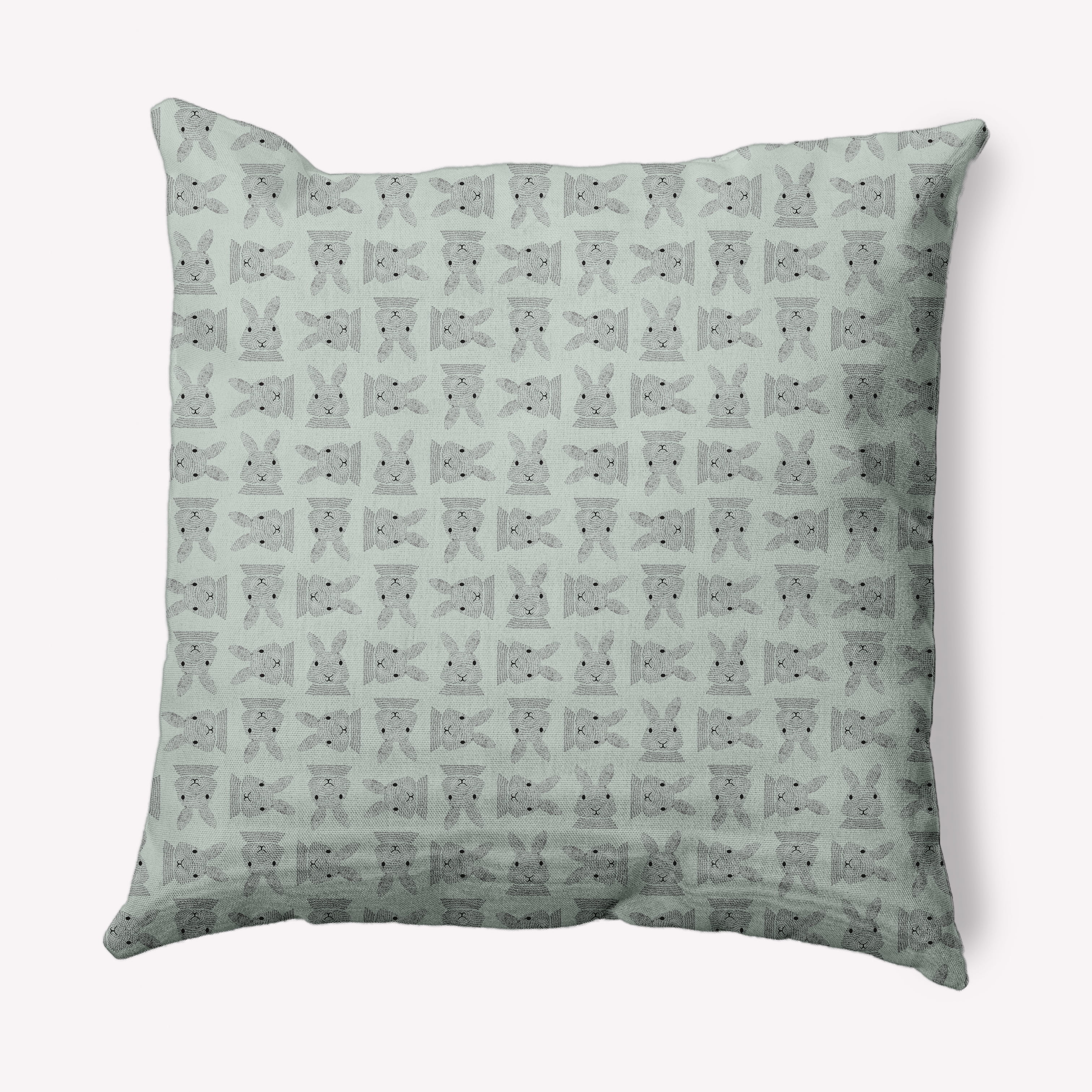 Simply Daisy 16 in x 16 in Green Animal Print Easter Polyester Throw Pillow