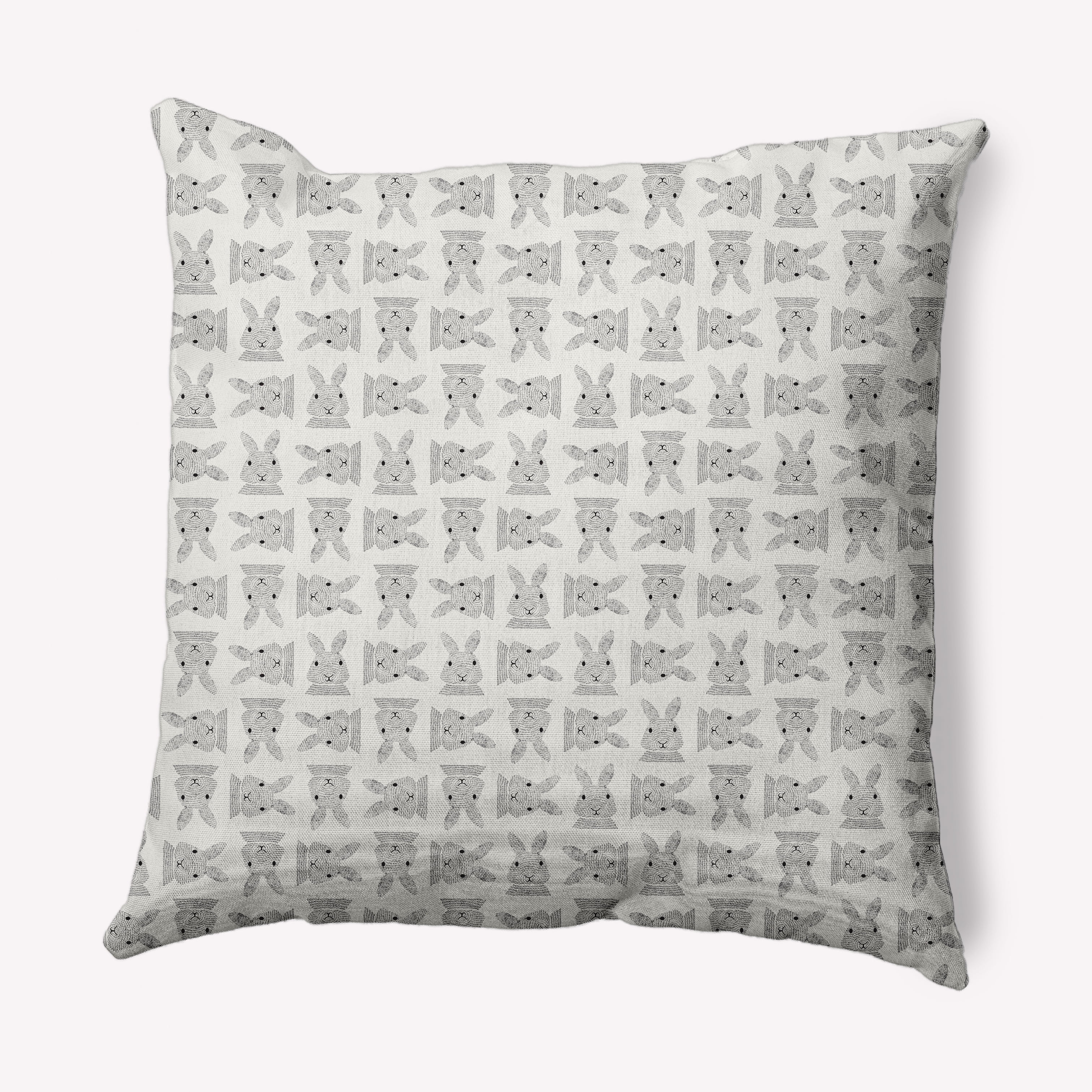 Simply Daisy 20 inch Criss Cross Bunnies Easter Decorative Throw Pillow
