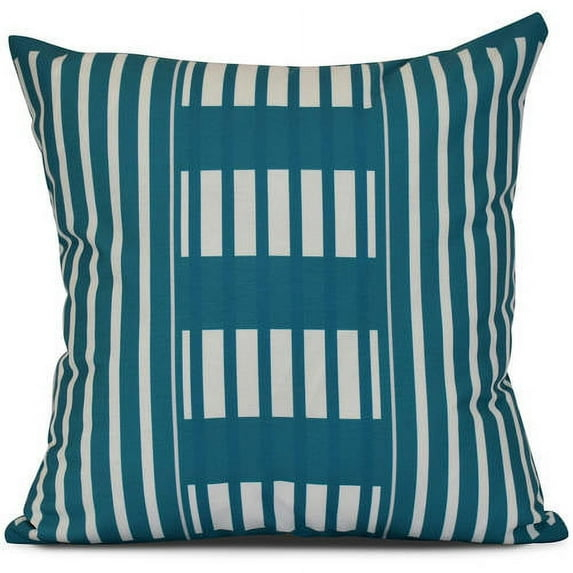 e by design Sail, Sun, & Fun Striped Indoor/Outdoor Reversible Throw Pillow