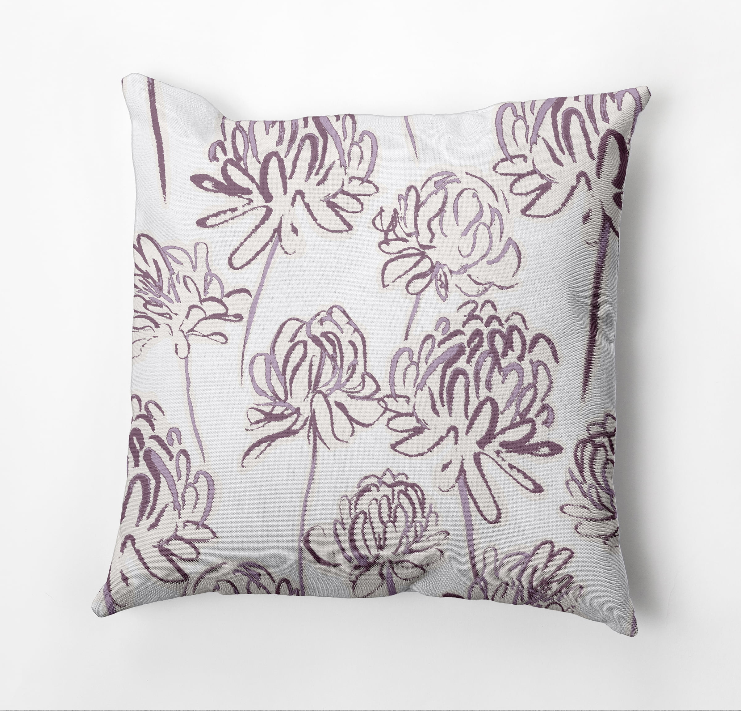Simply Daisy Blossom Bouquet Decorative Throw Pillow, Purple/White, 20 in x 20 in
