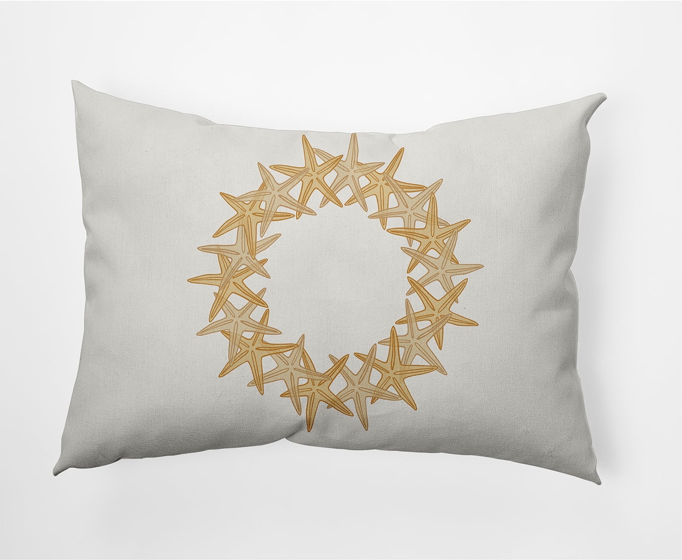 e by design Coastal Christmas Indoor/Outdoor Reversible Throw Pillow