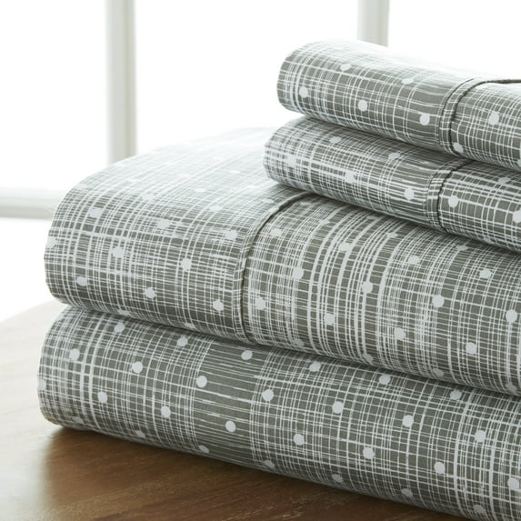 Simply Soft 4 Piece Sheet Set - Polka Dot Pattern