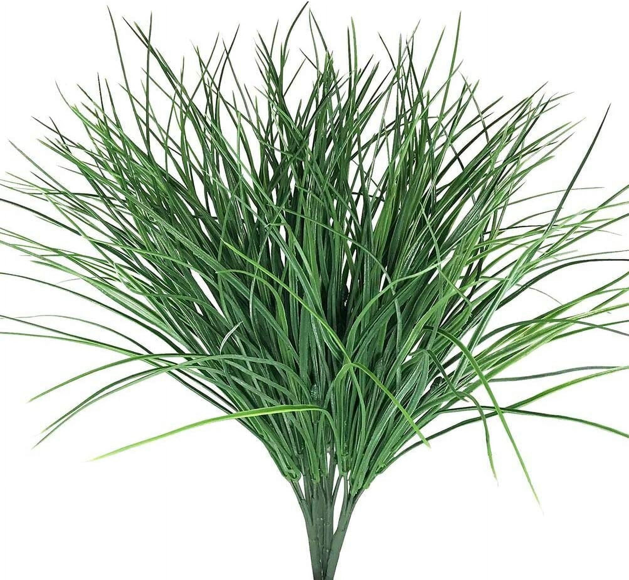 Sinhoon 4pcs Artificial Grass Flowers Wheat Grass Outdoor UV Resistant Greenery Shrubs for Outdoor Planters Wedding Indoor Outside Hanging Home Garden DÃÂ©cor