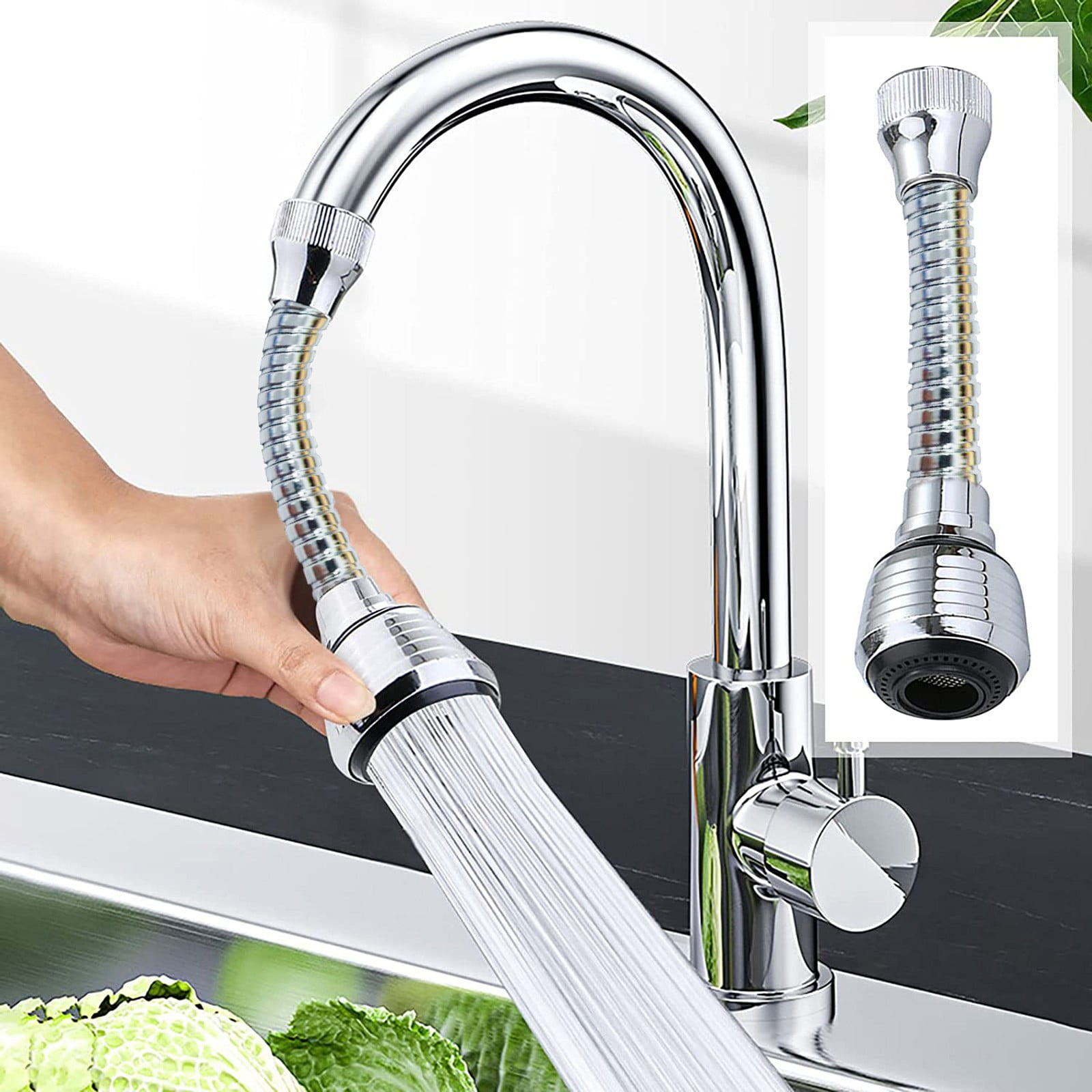 LINMOUA Kitchen Tap Adapter Faucet Hose Better Better Tap Bathroom Sink Faucet Grifo Para Cocina Sink Faucet Sprayer With Hose Better Tap Booster And Water Saving Kitchen Sink