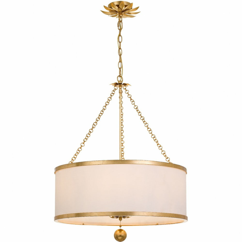 Six Light Chandelier-Antique Gold Finish    -Traditional Installation Crystorama Lighting 518-Ga