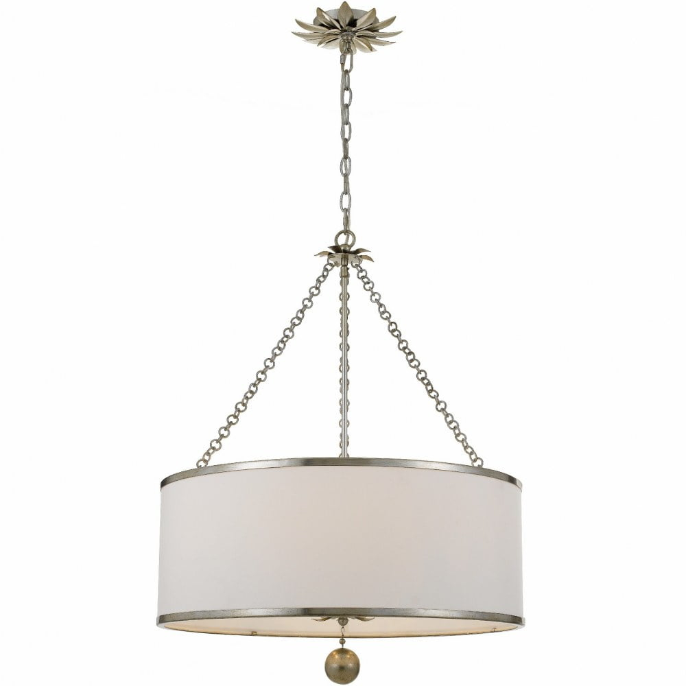 Six Light Chandelier-Antique Silver Finish    -Traditional Installation Crystorama Lighting 518-Sa