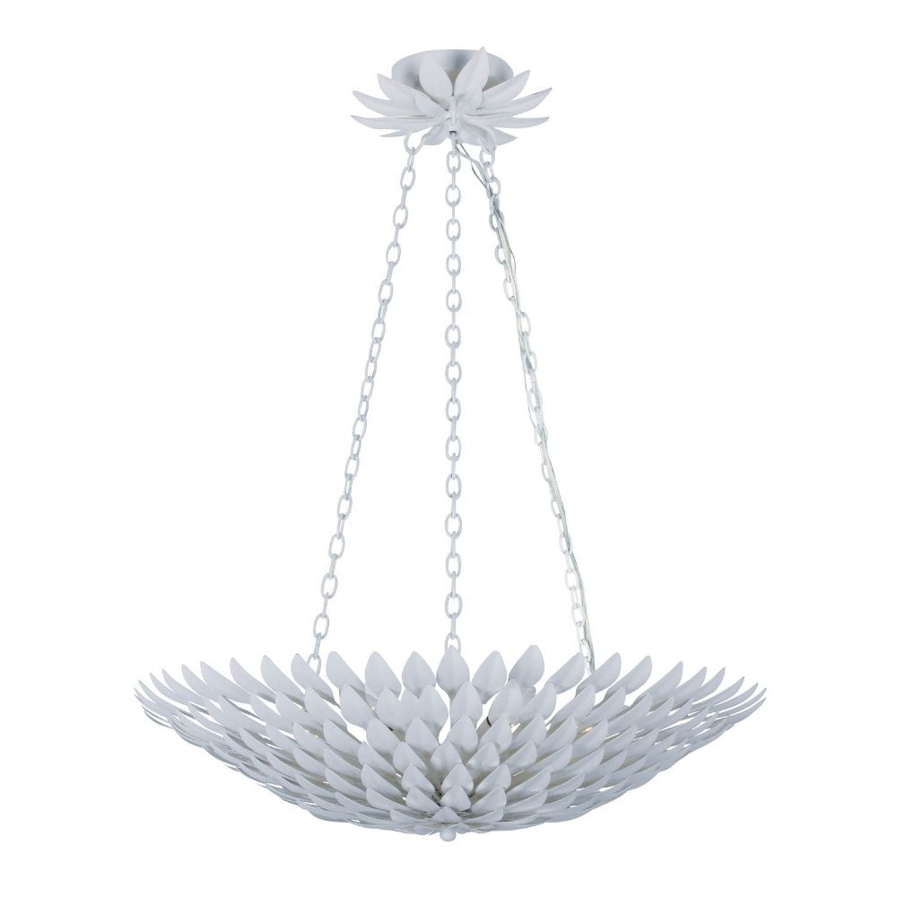 Crystorama Lighting Broche 6 - Light Chandelier in  Matte White