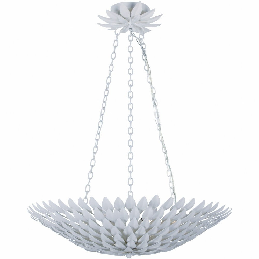 Crystorama Lighting Broche 6 - Light Chandelier in  Matte White