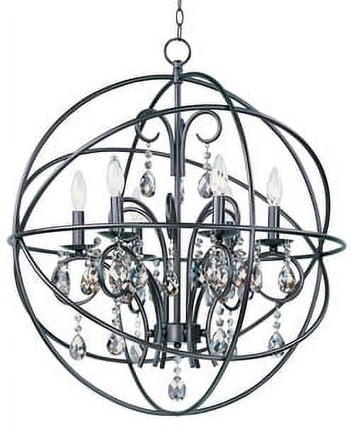 -Six Light Chandelier in Modern Style-25 inches Wide By 28 inches High-Oil Rubbed Bronze Finish Bailey Street Home 93-Bel-1251756