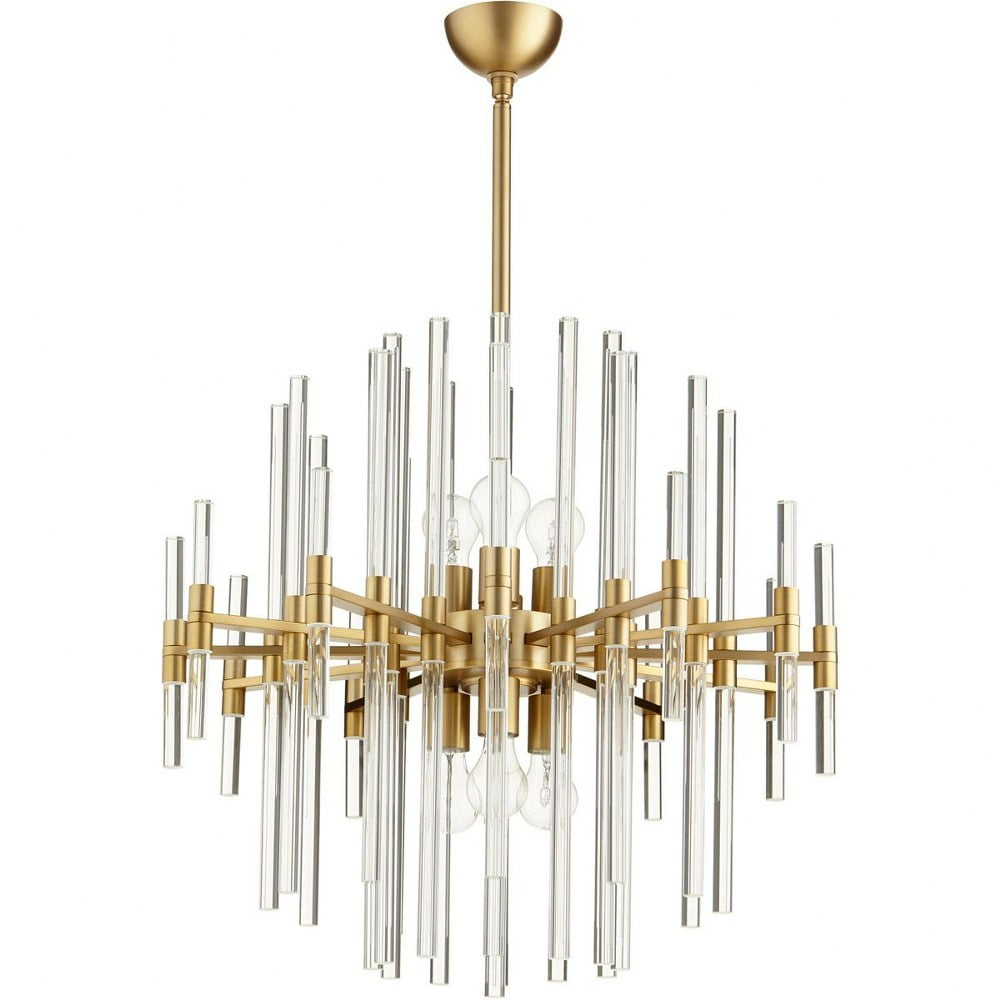Six Light Pendant 26.25 Inches Wide By 26.75 Inches High-Aged Brass Finish Cyan Lighting 09224