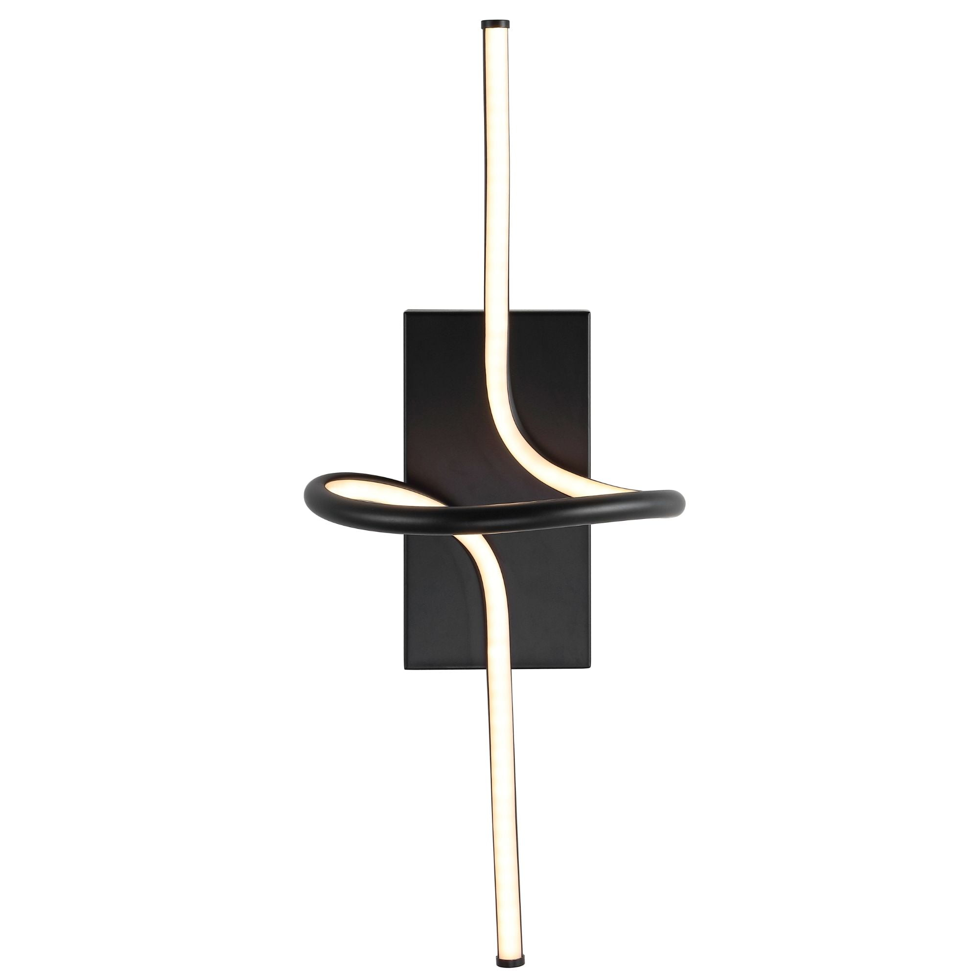 Sketch 9" Minimalist Metal Integrated LED Vanity Light Sconce, Black