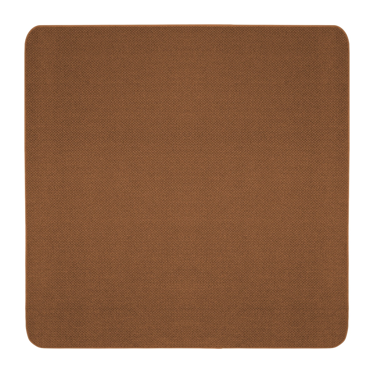 Skid-resistant Carpet Indoor Area Rug Floor Mat - Toffee Brown - 4' X 4' - Many Other Sizes to Choose From