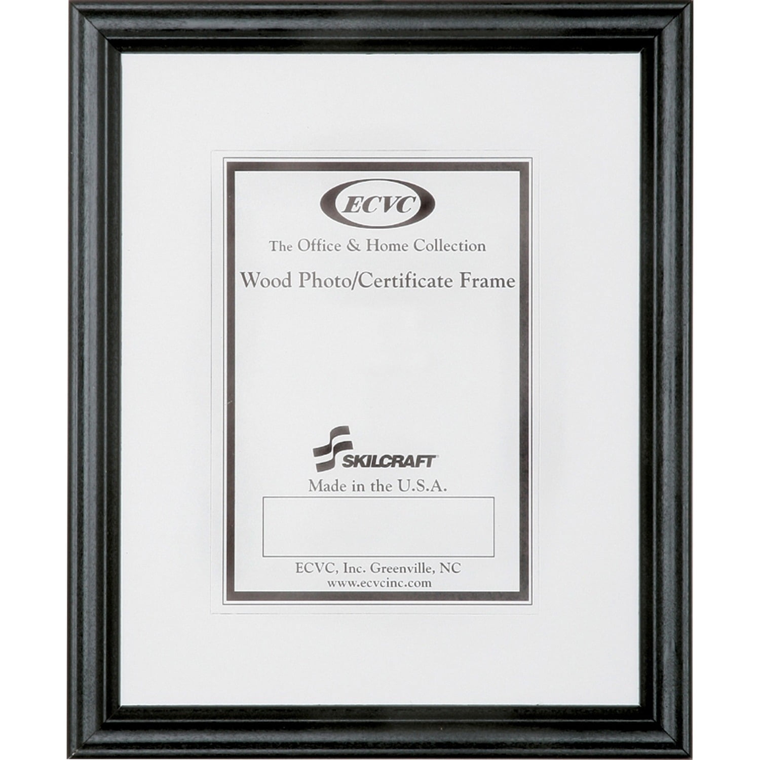 Skilcraft NSN0528690 Wood Frame, Enamel, 8 in. x 10 in., 12-BX, Black